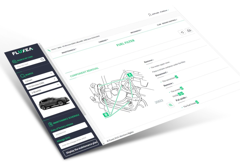 Fluxea automotive mechanics software platform