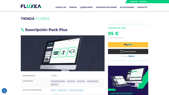 Fluxea, software de datos técnicos del automóvil.