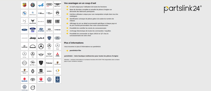 Partslink24 - Recherche et gestion des pièces détachés